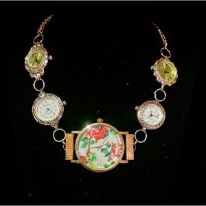 Handmade, watch, choker necklace.